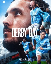 九游官方网-曼城官推晒海报预热本轮曼市德比：哈兰德、塞梅尼奥、多库出镜